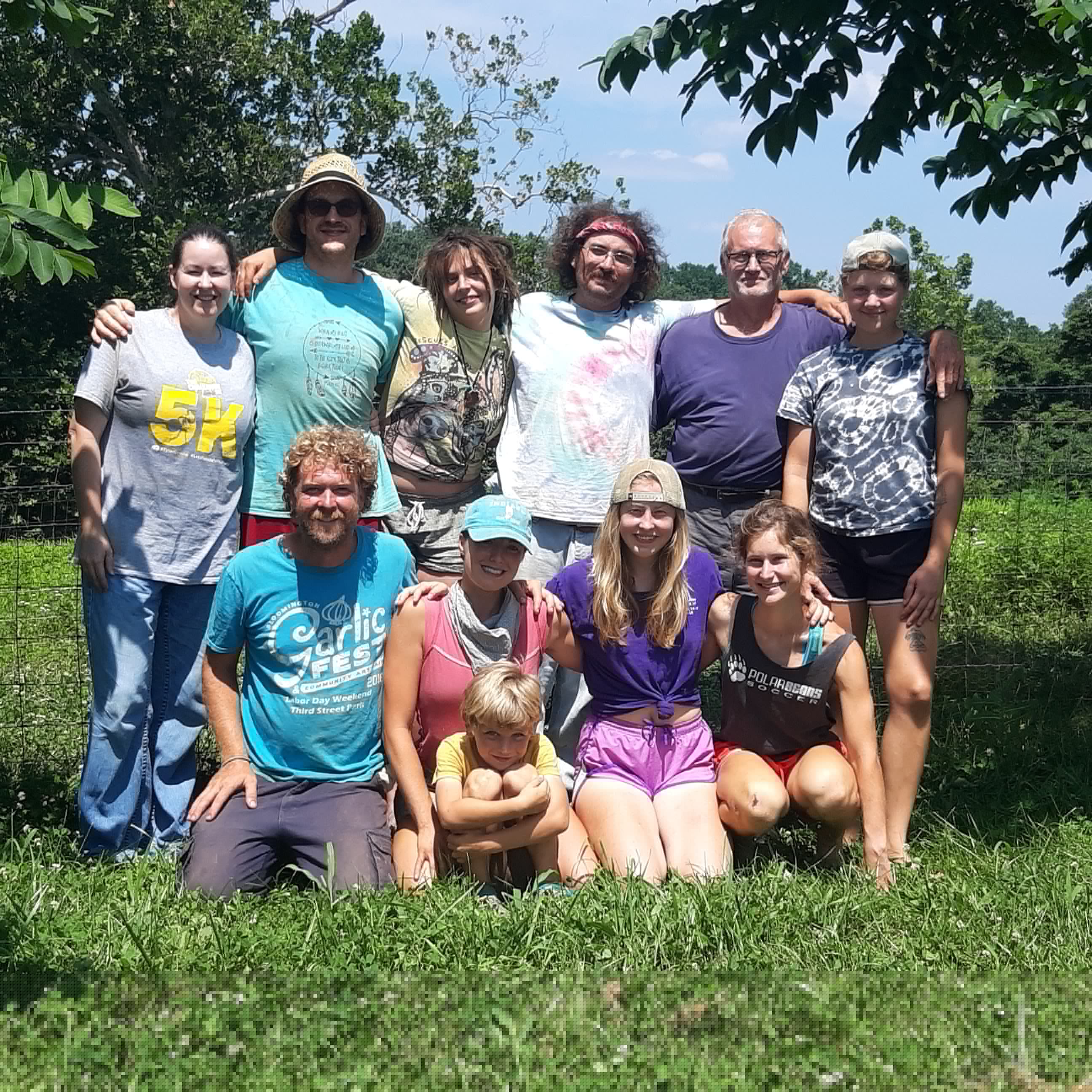 A group picture at Living Roots Farm